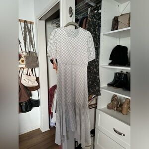 Boutique black and white polka dot dress